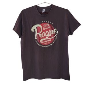Sol's Regent Brown Czech Republic Prague Europe Graphic T-Shirt Size XL